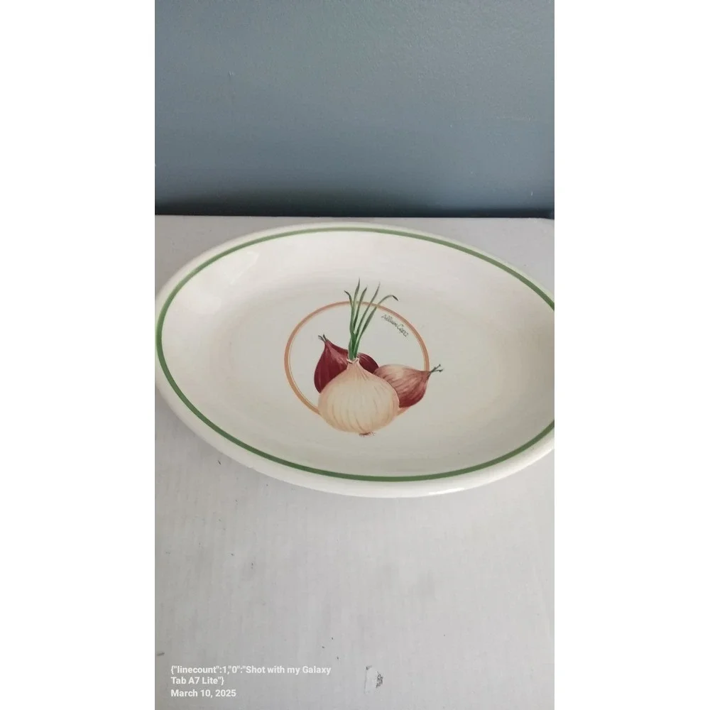 William Evans Platter Serving Dish Onion Vegetable Design Kitchen‎ Decor